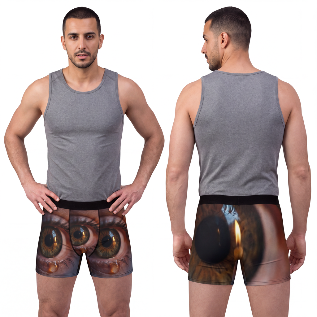 Men's Boxer Briefs - Amber Iris Reflection Fine Art Print |...