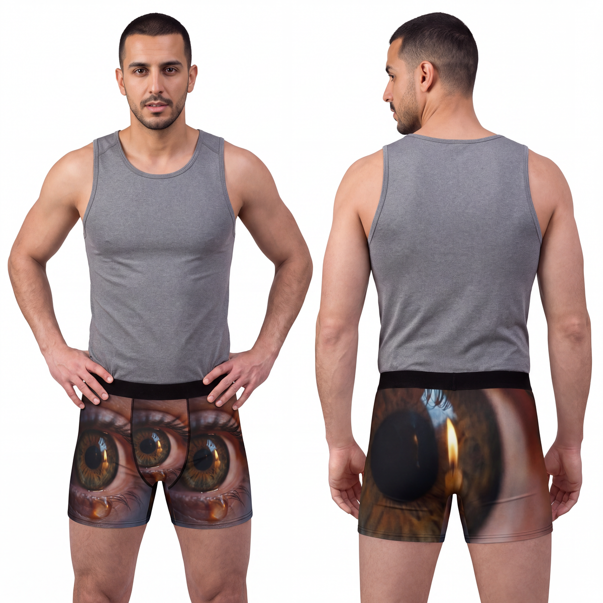Men's Boxer Briefs - Amber Iris Reflection Fine Art Print |...