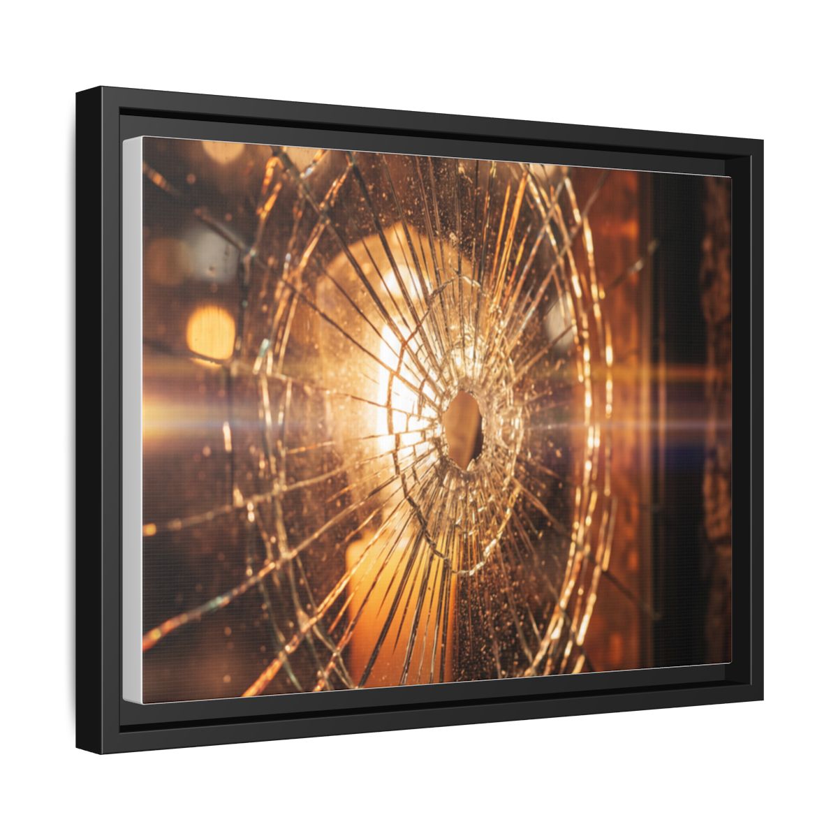 Framed Matte Canvas - Amber Glow — Black / 1.25"
