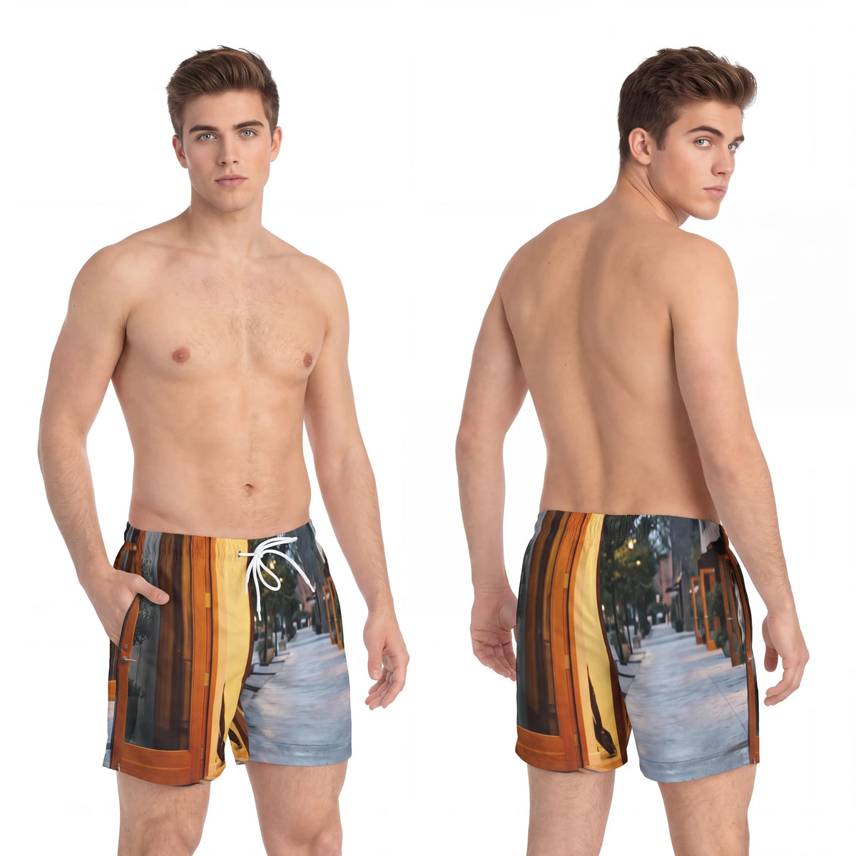 Swim Trunks - Twilight Promenade Beach Wear | Echovira...