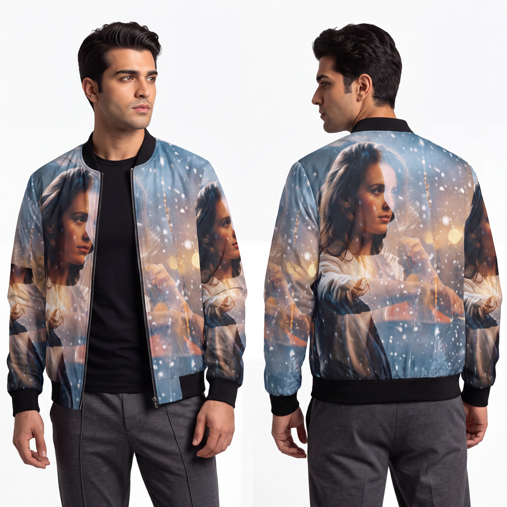 Men's Bomber Jacket - Winter Cello | Echovira Gallery