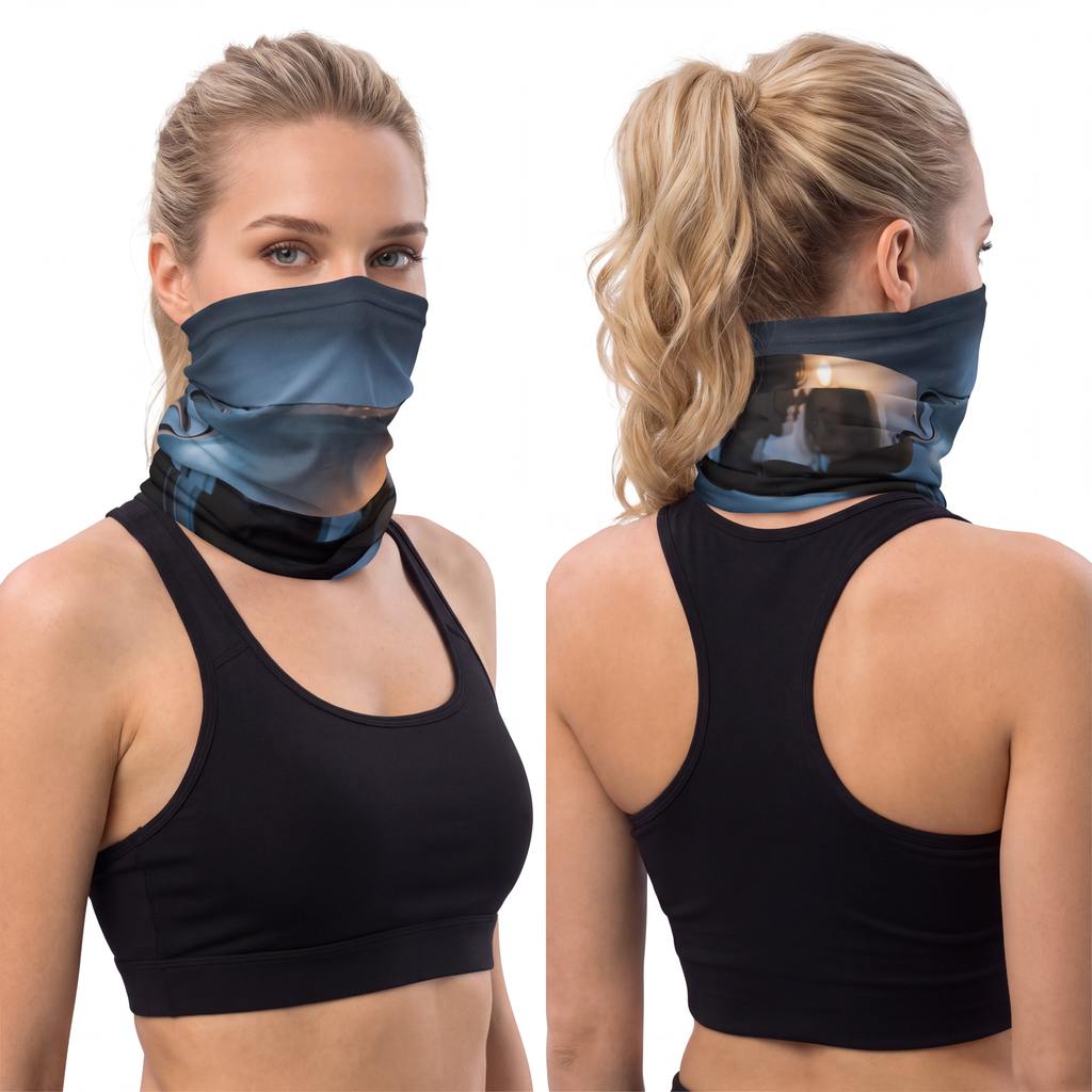Midnight Reflections Neck Gaiter - Moody Outdoor Wrap |...