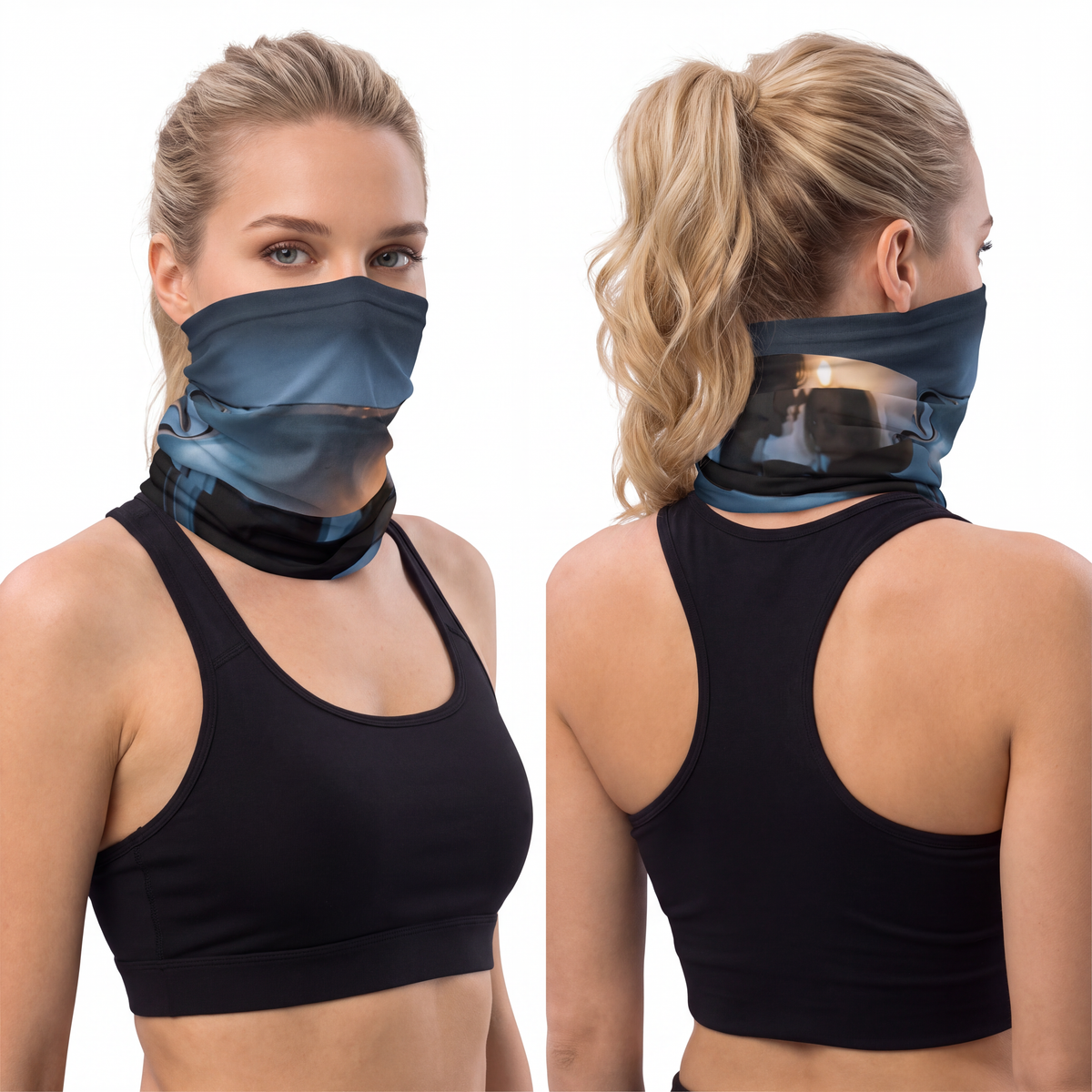Midnight Reflections Neck Gaiter - Moody Outdoor Wrap |...