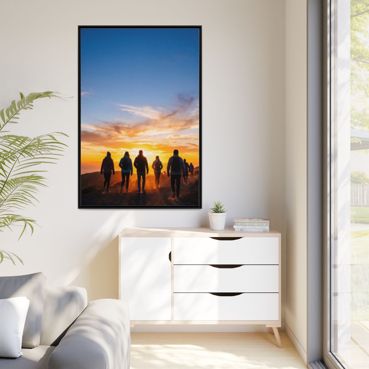 Framed Matte Canvas - Sunset Trail — Black / 1.25" (8×10......