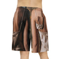 Men's Athletic Long Shorts - Rainscape Grid | Echovira...