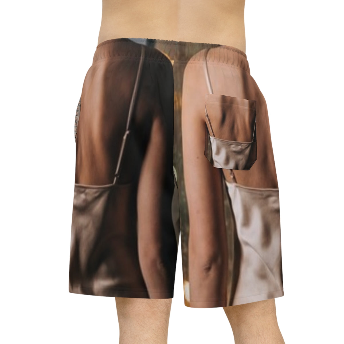 Men's Athletic Long Shorts - Rainscape Grid | Echovira...