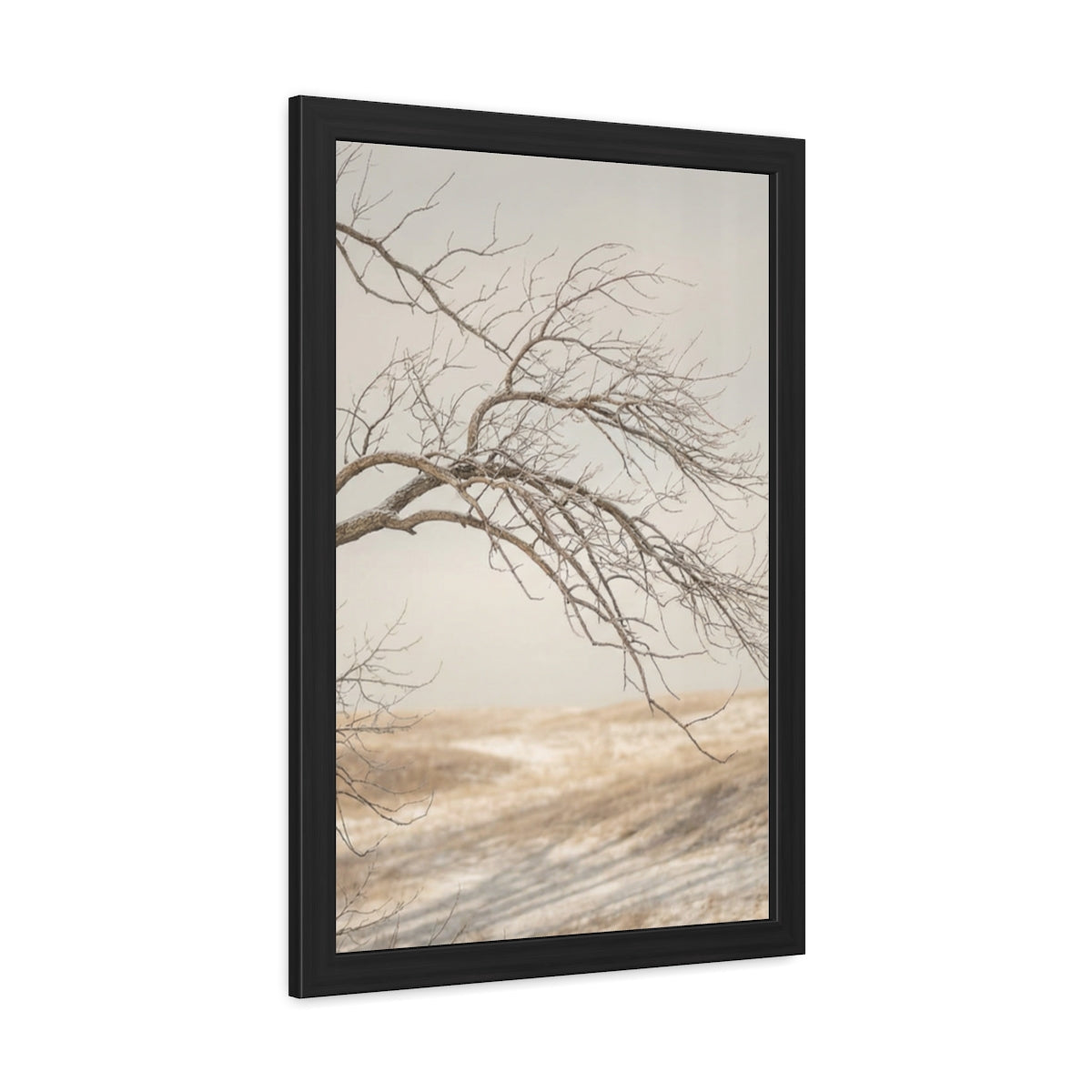 Framed Poster - Minimalist Winter Tree — Portrait