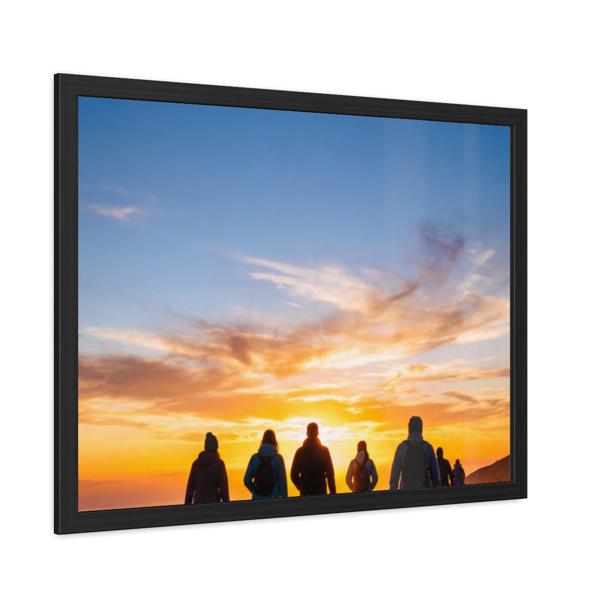 Framed Poster - Sunset Silhouette — Landscape