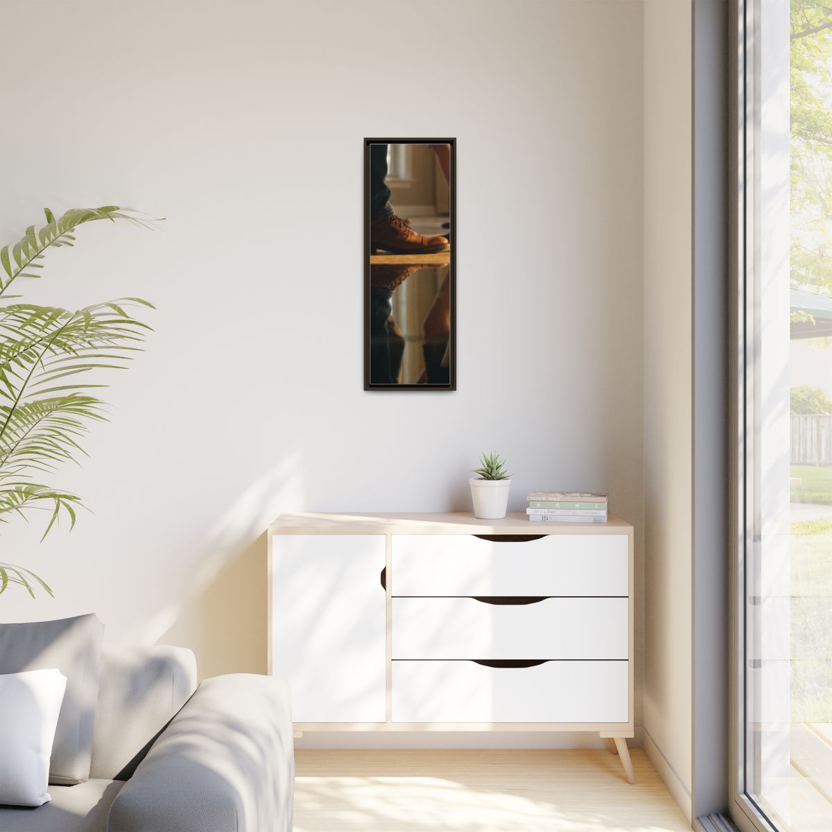 Matte Canvas, Framed - Golden Hour Reflections Cinematic Art...