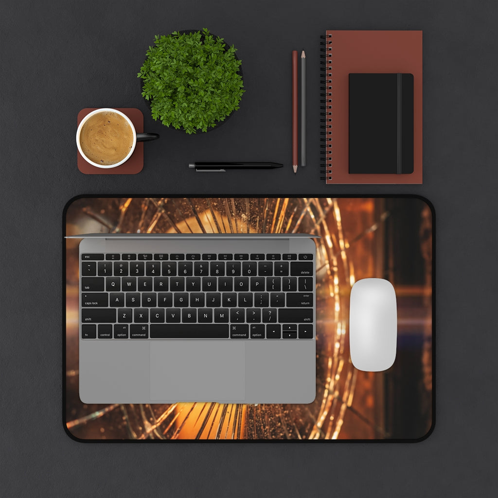 Desk Mat - Shattered Light Kinetic Art Glass | Echovira...