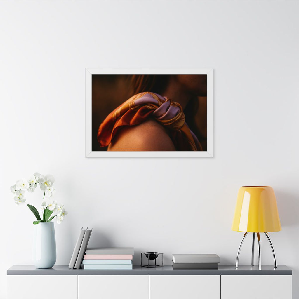 Framed Horizontal Poster - Sunset Reverie Landscape Art —......