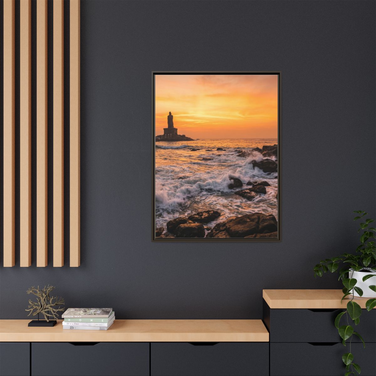 Framed Matte Canvas - Majestic Golden Coast