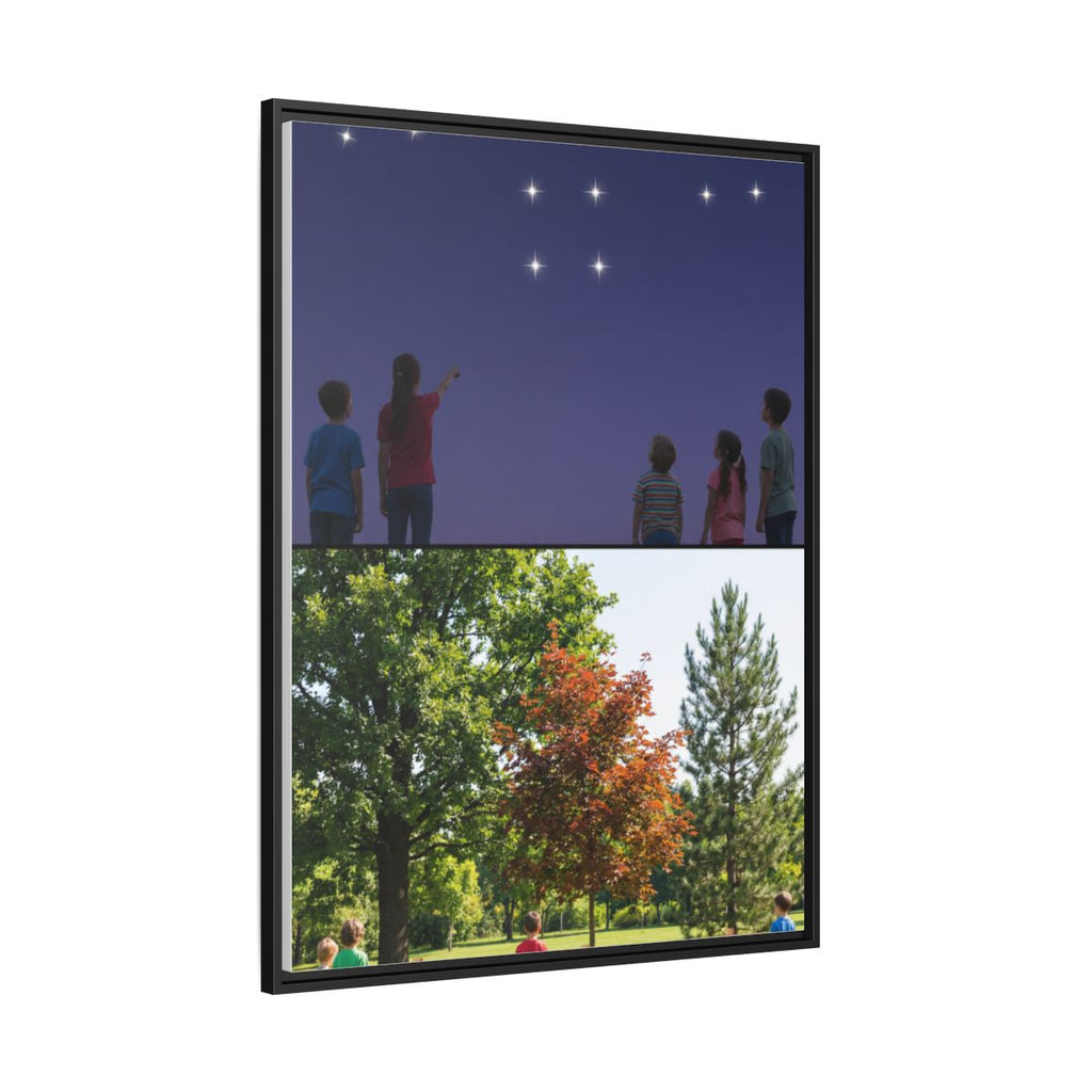 Gerahmte Leinwand (matt) - Discovery — Schwarz / 3,18 cm