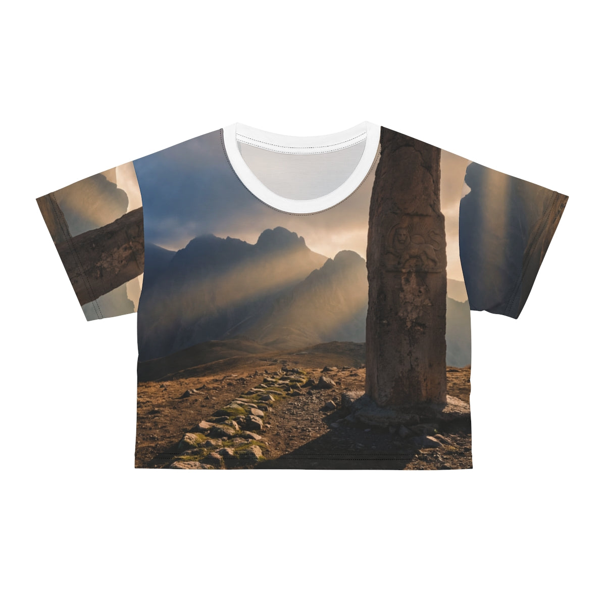 Crop Tee - Mystic Mountain Peak