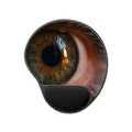 Mouse Pad With Wrist Rest - Amber Iris Reflection Fine Art...