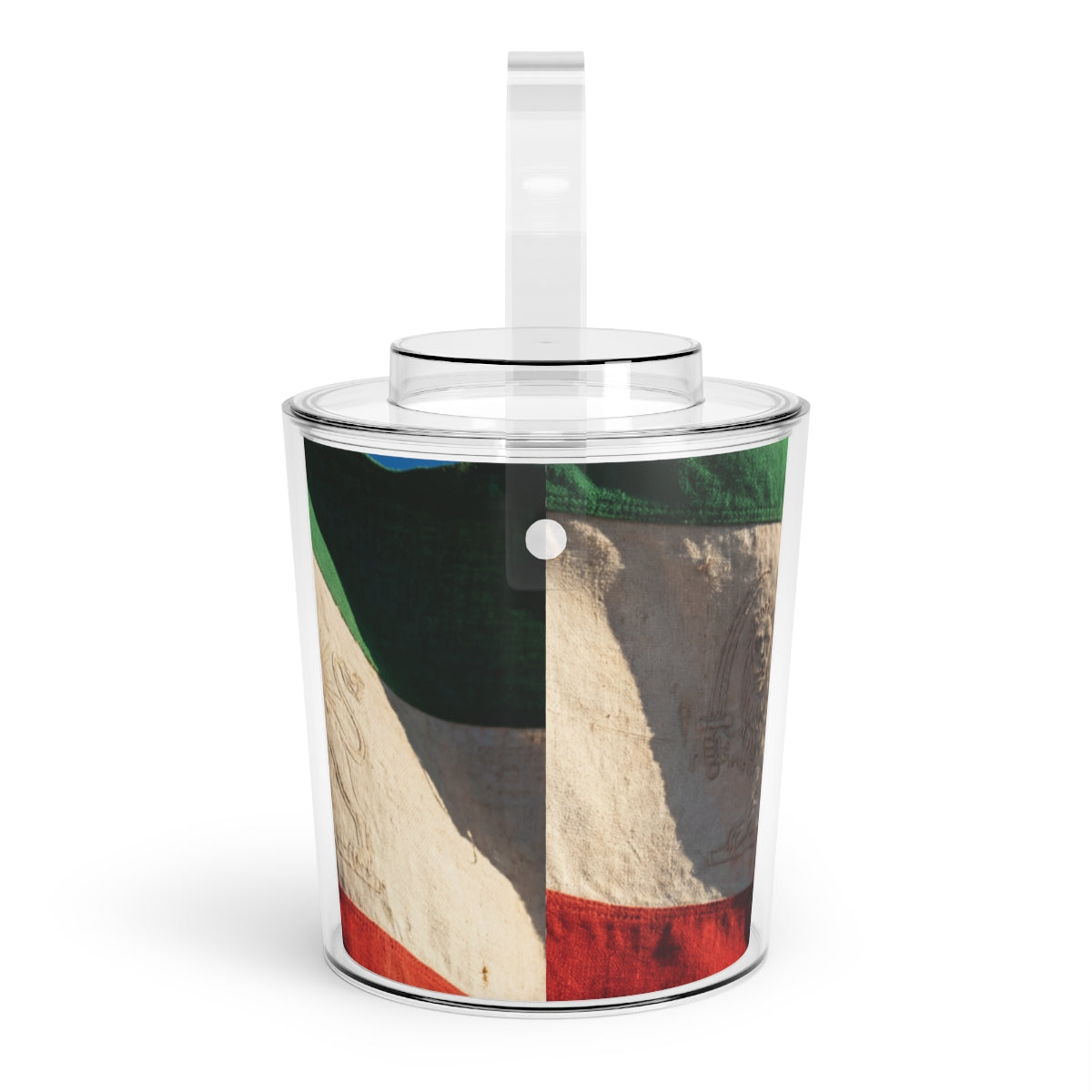 Ice Bucket with Tongs - Ice Bucket - Vintage Persian Emblem