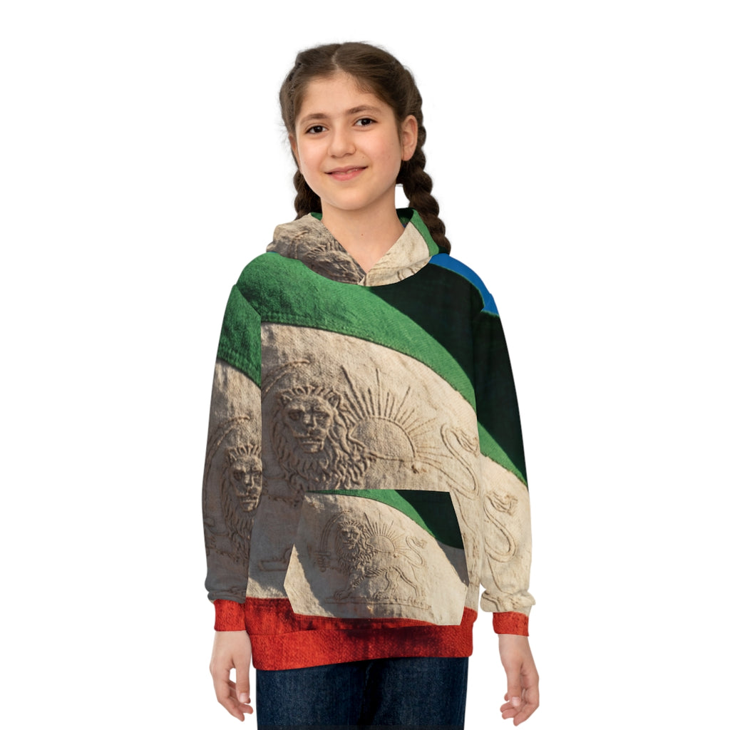 Children's Hoodie - Vintage Persian Lion and Sun Heritage......