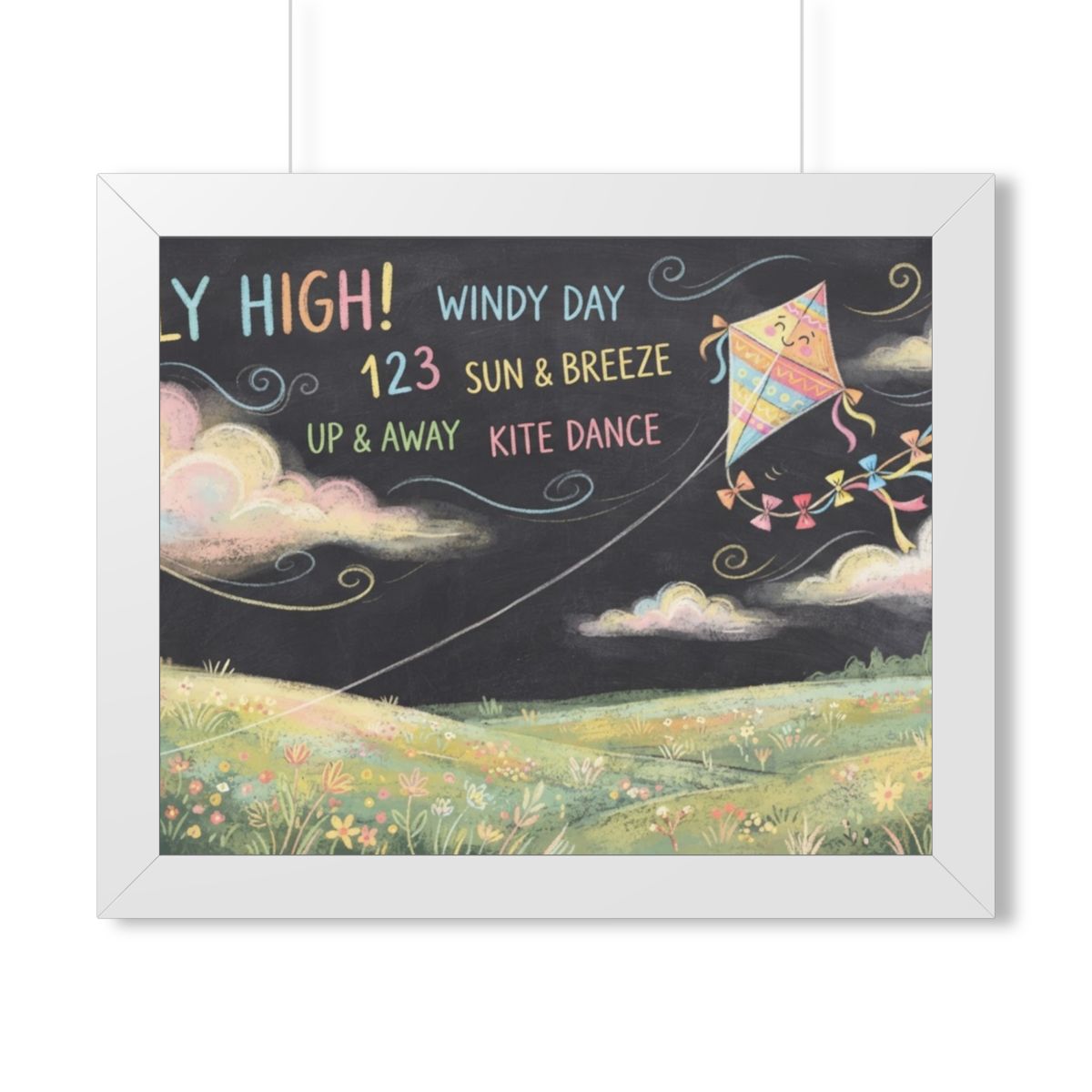 Framed Horizontal Poster - Breeze Meadow — White (14×11... |...