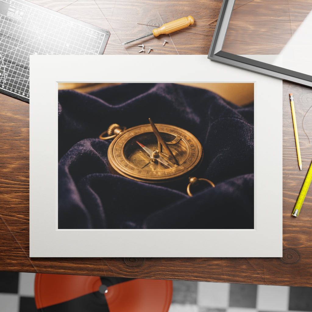 Landscape Brass Sundial Compass Fine Art Print
