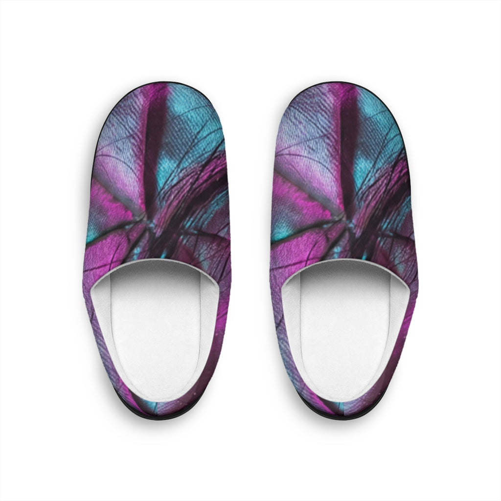 Women's Indoor Slippers with Abstract Pleats