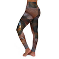 High Waisted Yoga Leggings - Amber Iris Reflection Fine Art...