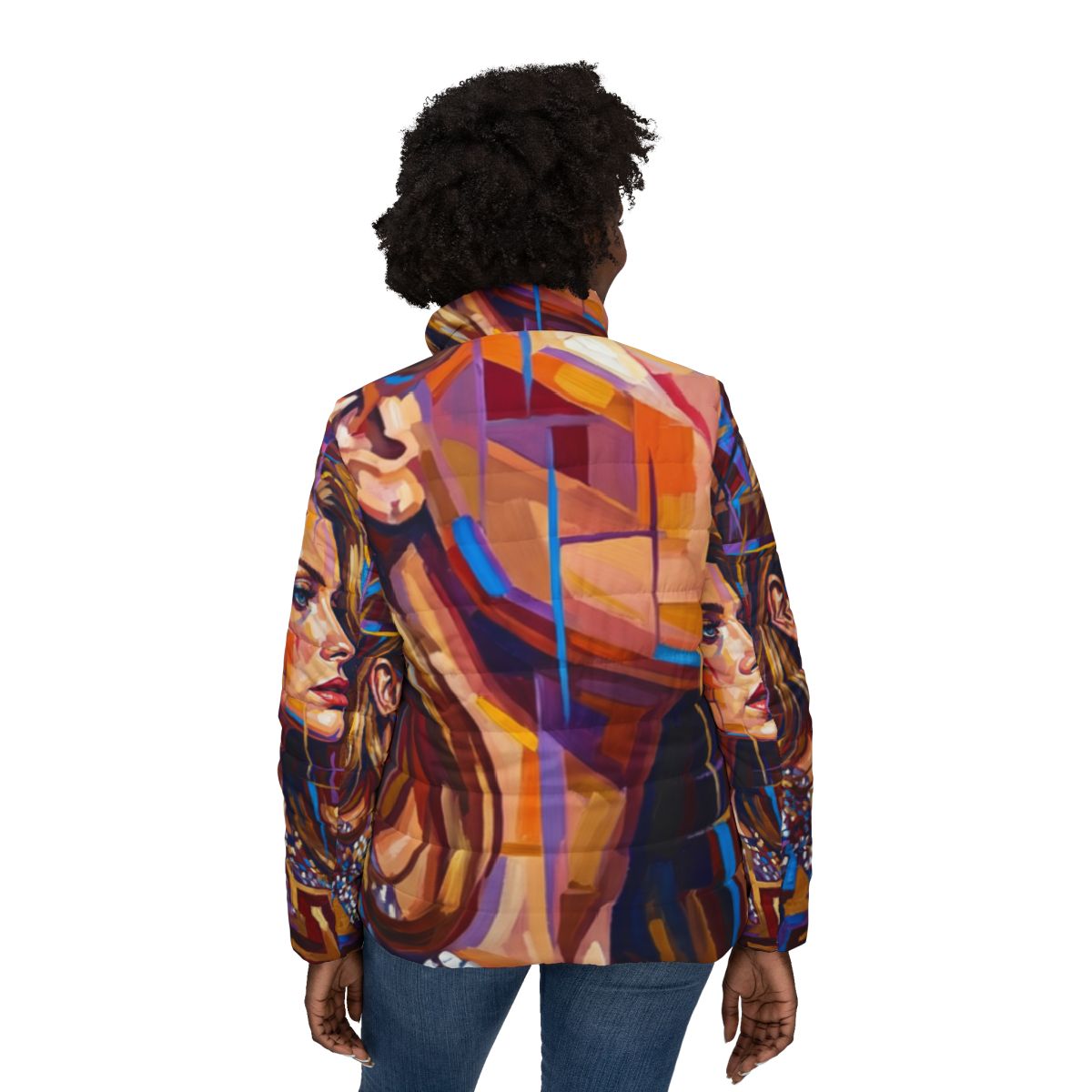Women's Puffer Jacket - Shattered Elegance | Echovira...