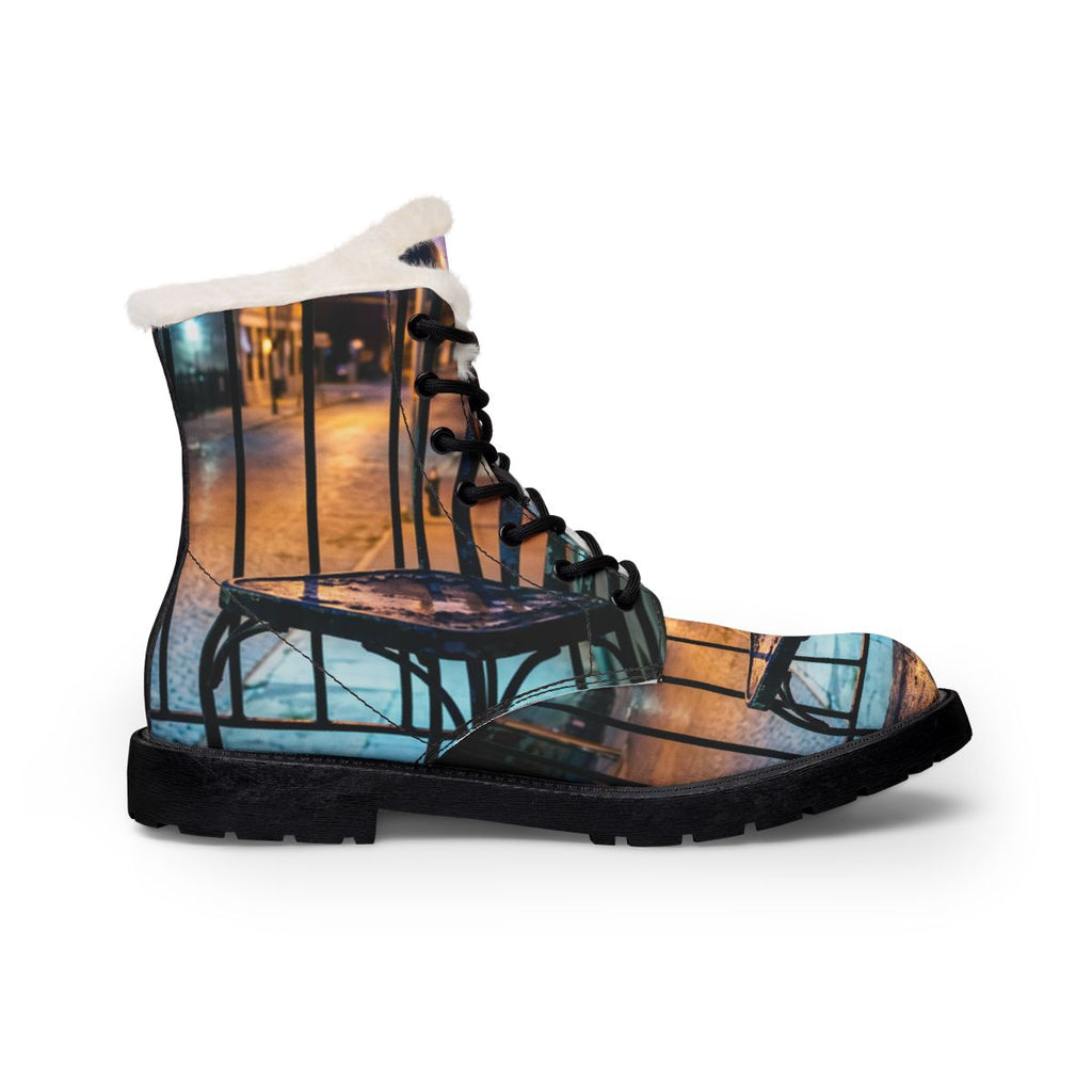 Men's Boots - Urban Dusk Leather & Fur | Echovira Gallery