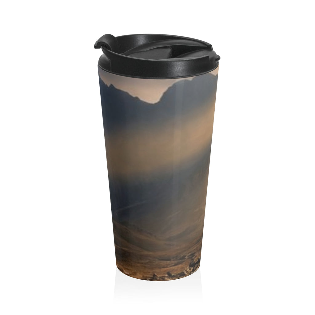 Stainless Steel Travel Mug - Mystic Monolith Ancient Persian...
