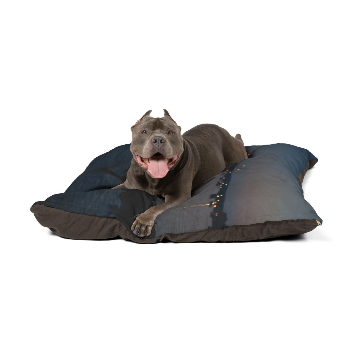 Pet Bed - Coastal Twilight Harbor | Echovira Gallery
