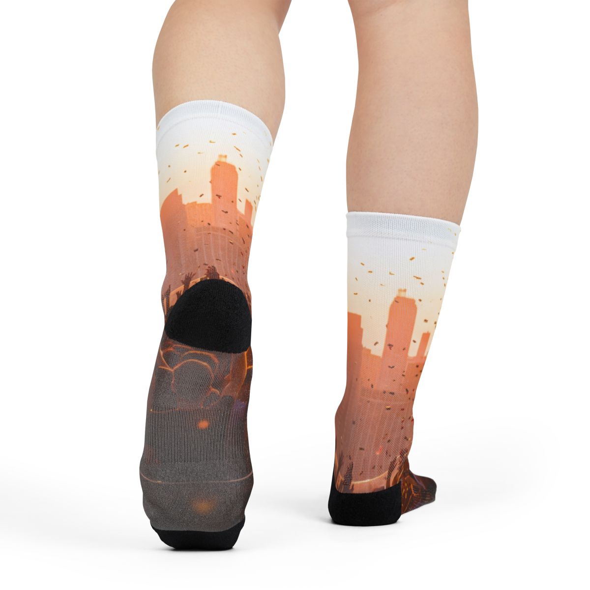Sublimation Crew Socks - City Lights | Echovira Gallery