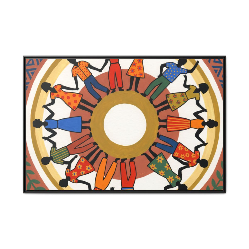 Matte Canvas, Framed - Unity Mandala Folk Art (10×8, 12×9......
