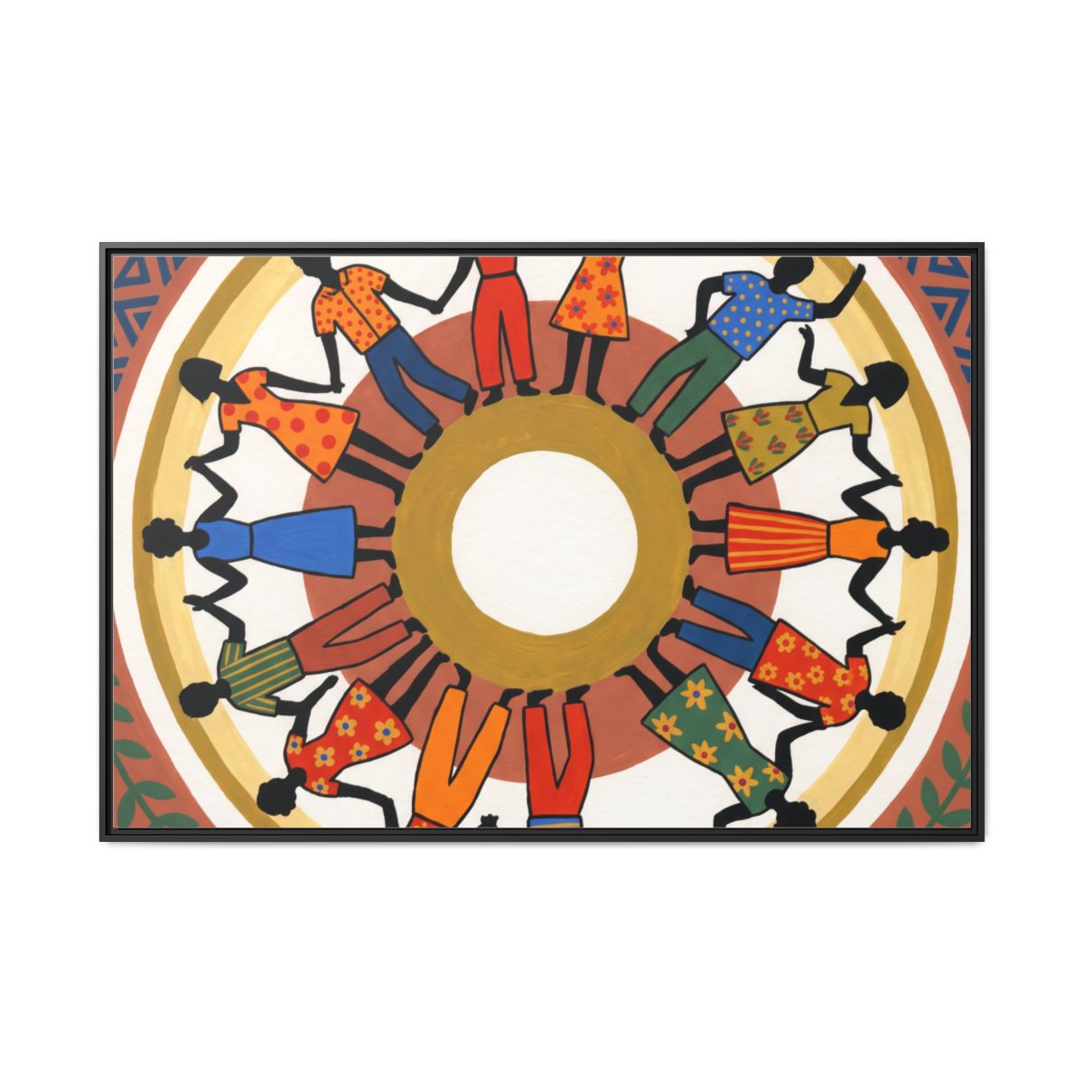 Matte Canvas, Framed - Unity Mandala Folk Art (10×8, 12×9......