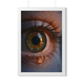 Framed Vertical Poster - Amber Iris Reflection Fine Art... |...