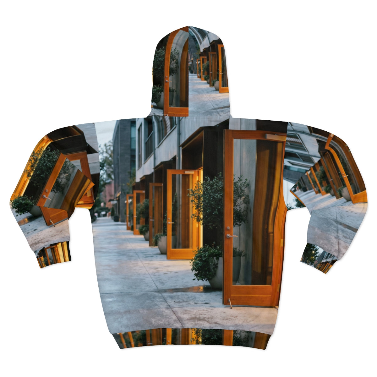 Men's Zip Hoodie - Twilight Promenade | Echovira Gallery