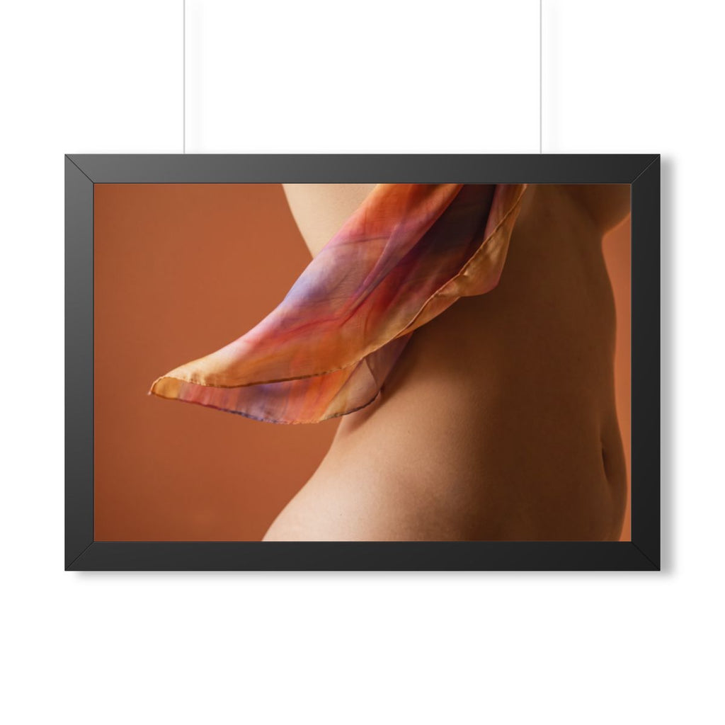 Framed Horizontal Poster - Ethereal Silk Rest — Black... |...