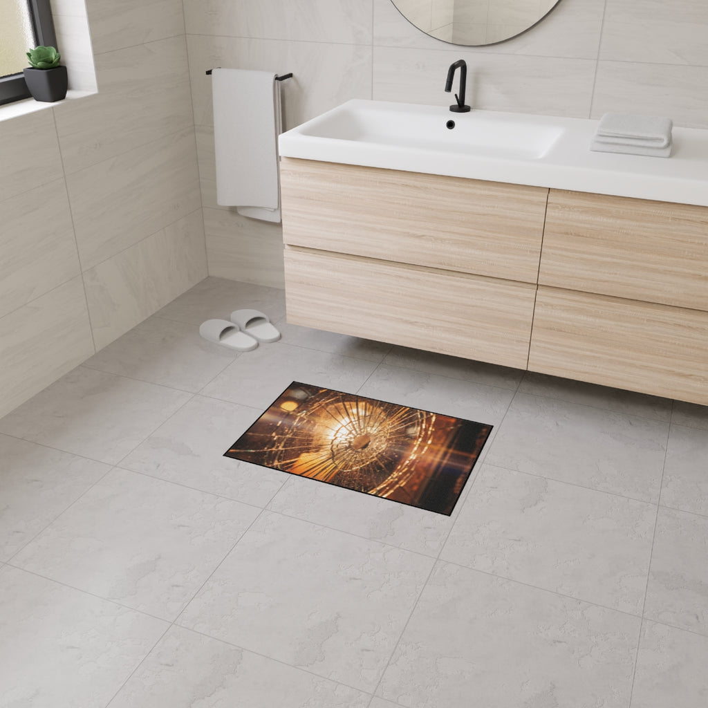 Heavy Duty Floor Mat - Golden Fracture | Echovira Gallery
