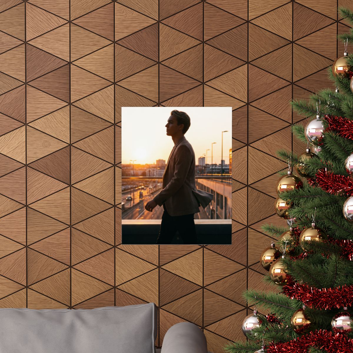 Matte Vertical Poster - Golden Hour Walk (8×10 & 36×54) |...