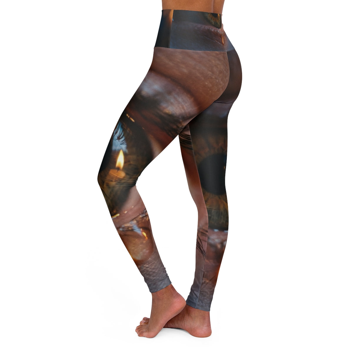 High Waisted Yoga Leggings - Midnight Flow