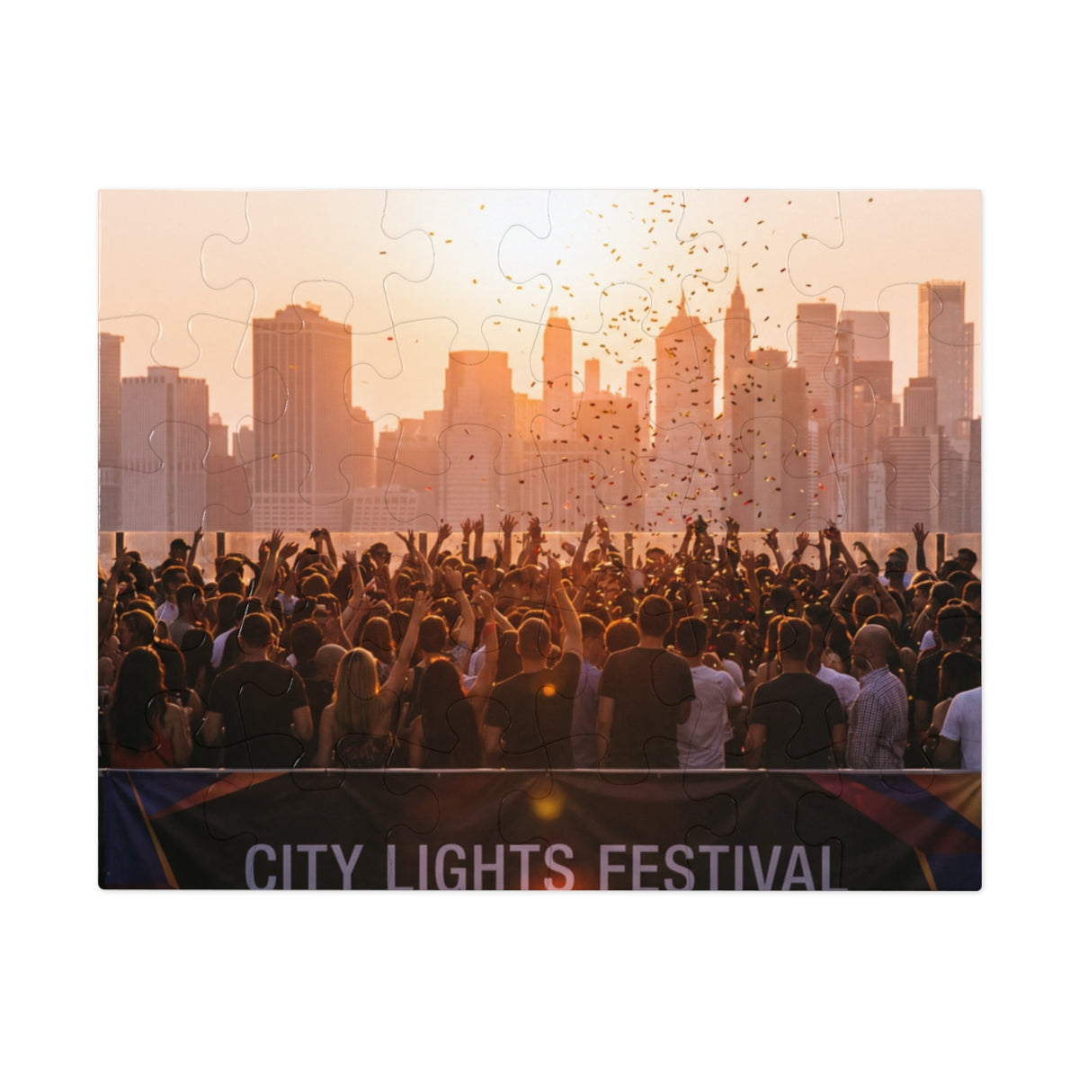 Jigsaw Puzzle with Tin - City Lights (30, 110, 252, 500... |...