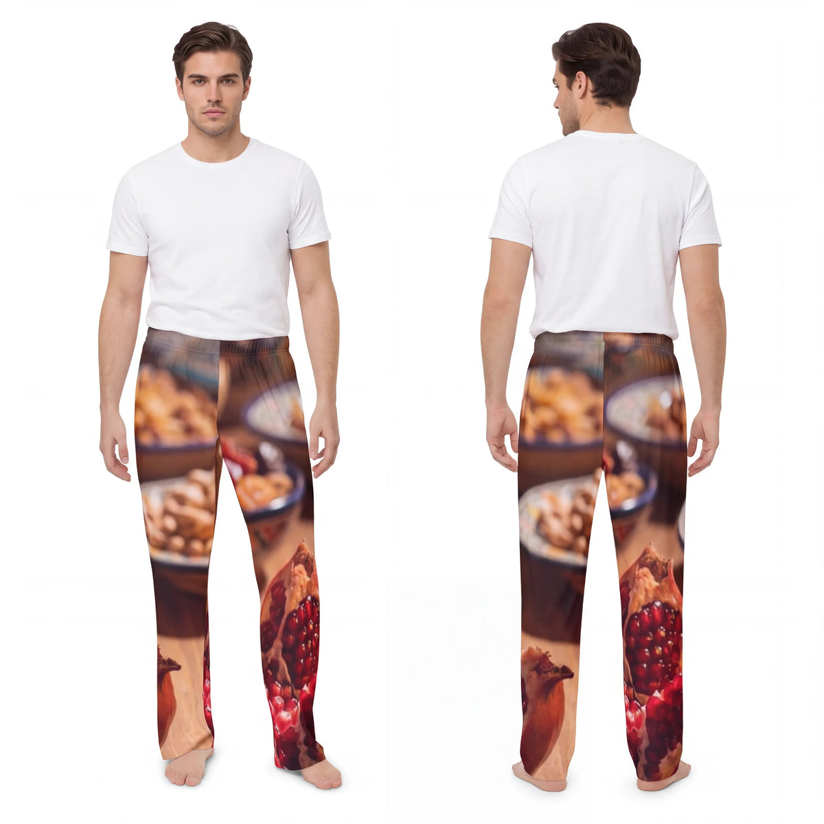 Men's Pajama Pants - Amber Feast Glow | Echovira Gallery