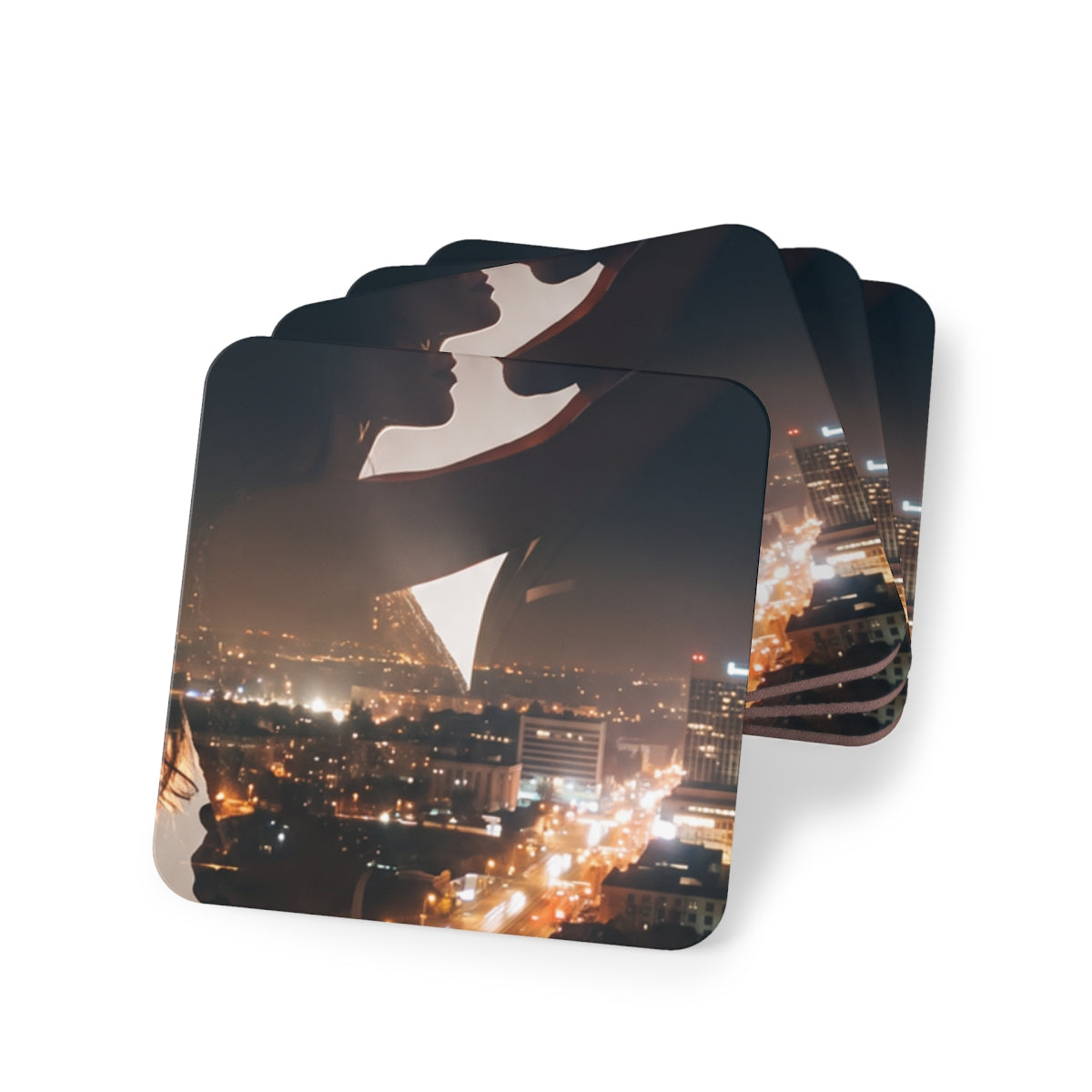 Coasters - Midnight City Romance (4pc) (1 & 4 pcs) |...