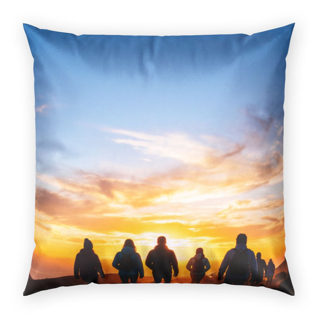 Poly Velvet Pillow - Epic Mountain Sunrise