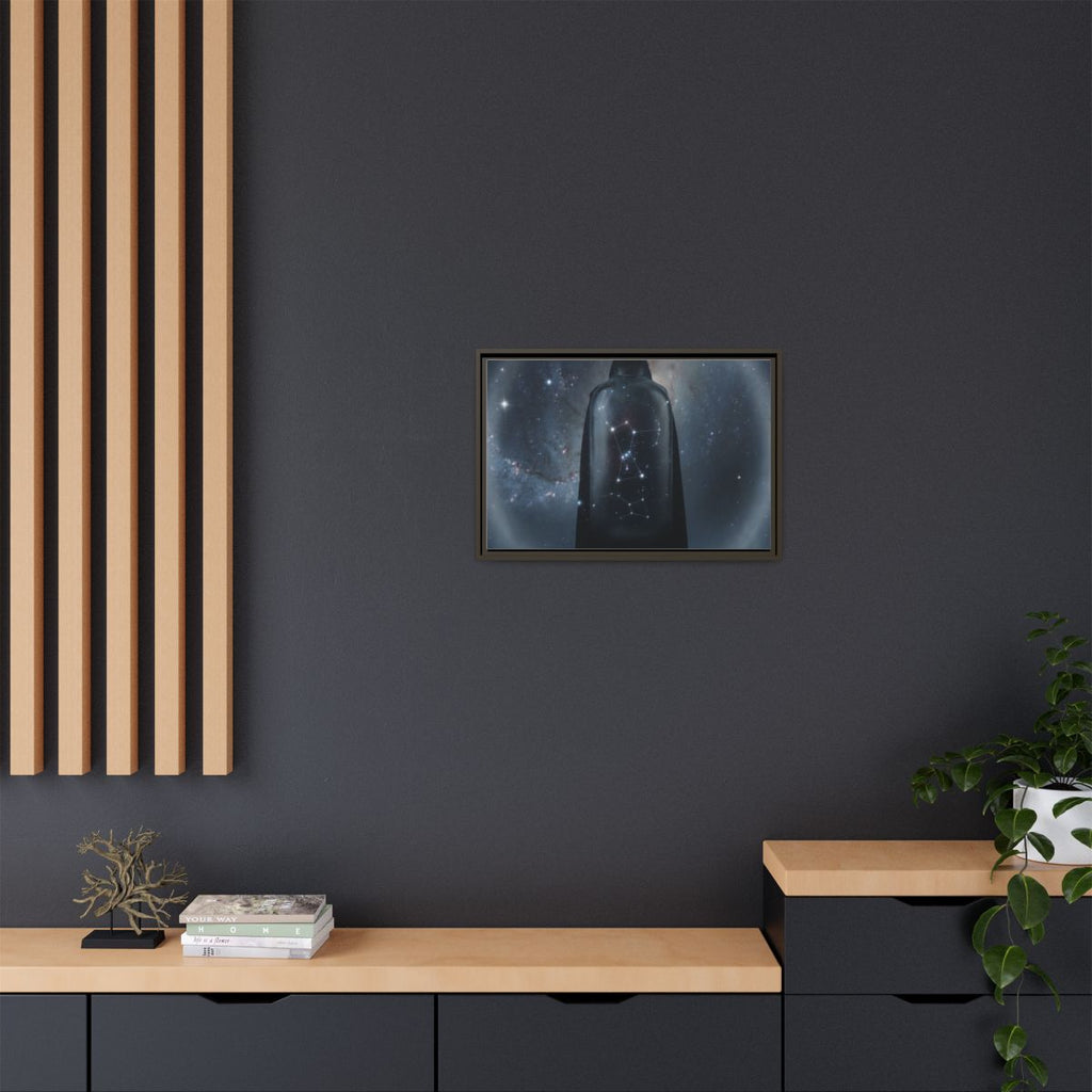 Framed Matte Canvas - Cosmic Sentinel — Espresso / 1.25"......