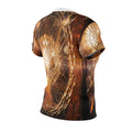 Women's Cut & Sew Tee - Shattered Amber Cinematic Glass Art...