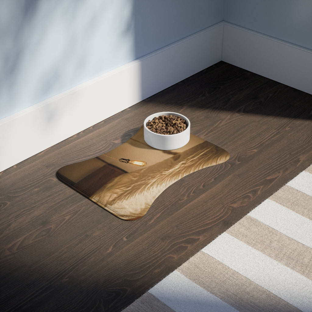 Pet Feeding Mat - Amber Glow Bowl Mat | Echovira Gallery