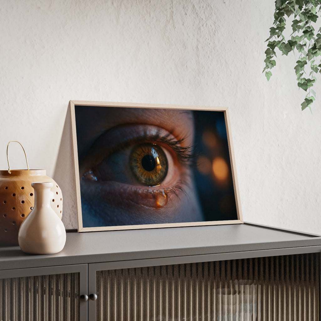 Poster mit Holzrahmen – Eye Art