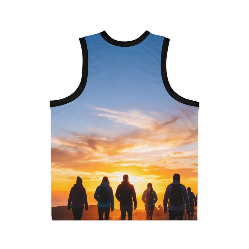 Unisex Basketball Jersey - Sunrise Journey