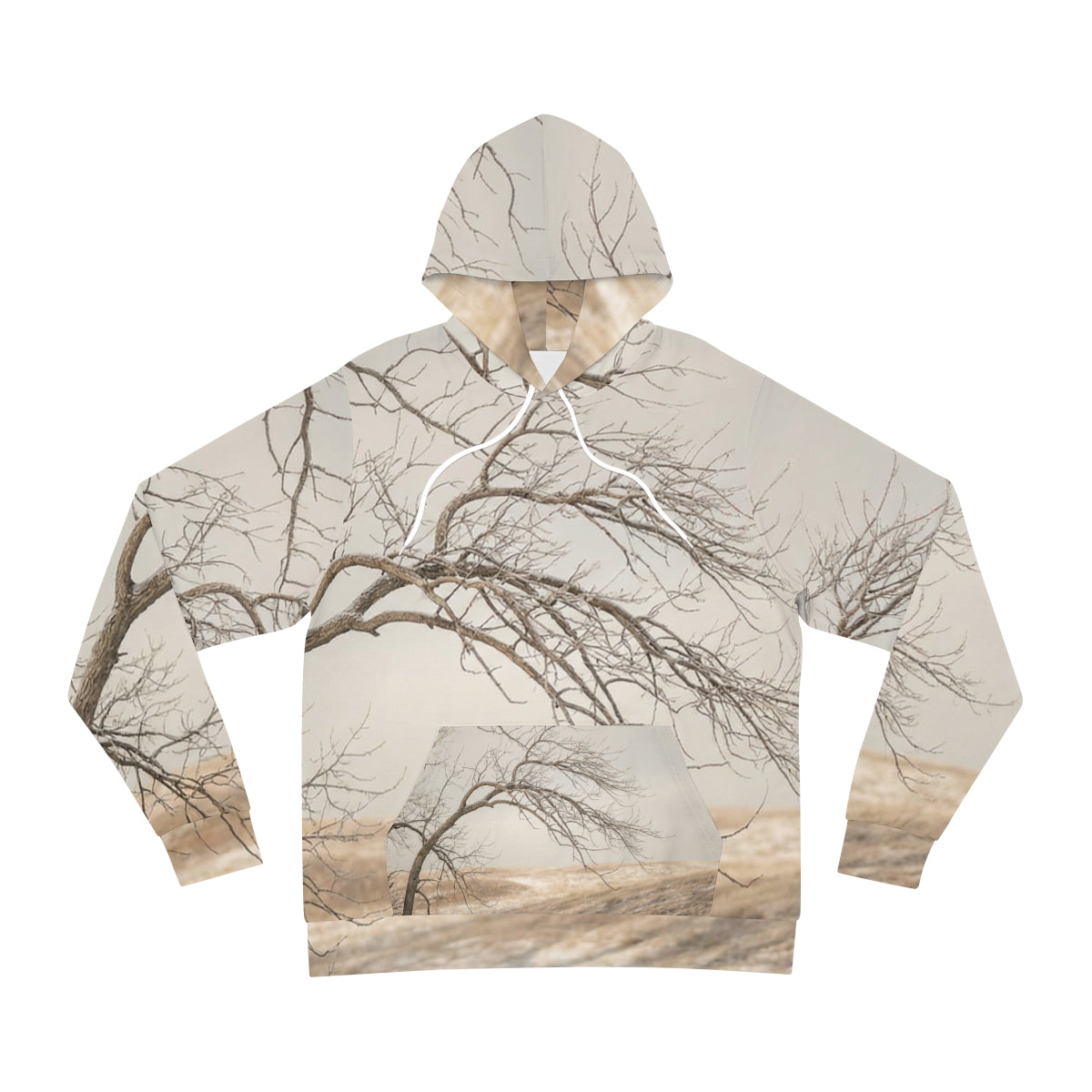 Men's Fashion Hoodie - Silent Branches Winter Landscape Art...