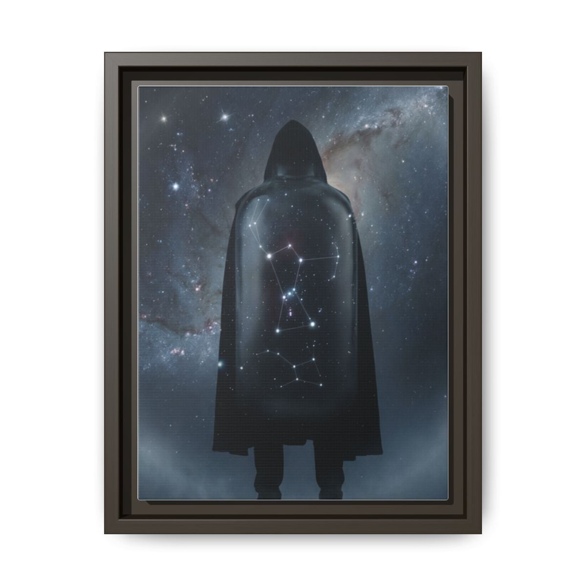 Framed Matte Canvas - Cosmic Sentinel — Espresso / 1.25" (8×10, 9×12, 11×14, 12×16, 10×20, 12×18, 16×20, 16×24, 18×24, 12×36, 20×24, 16×32, 20×30, 24×30, 24×32, 16×48, 24×36, 24×48, 30×40, 20×60, 32×48, 30×60 & 40×60)