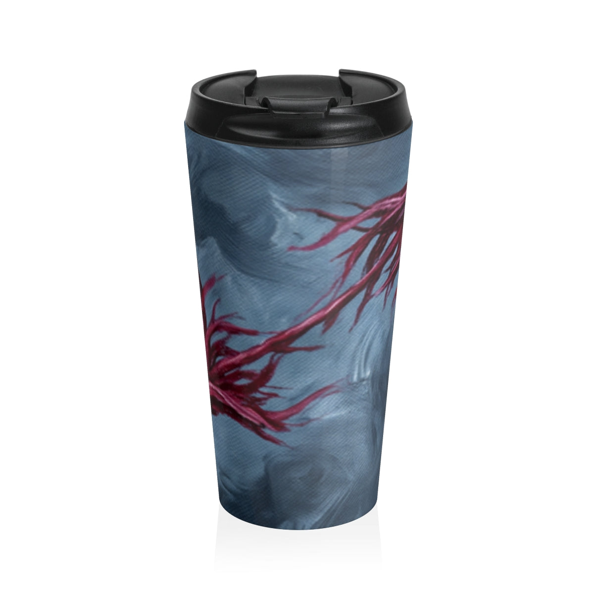 Crimson Cord Travel Mug Abstract Art